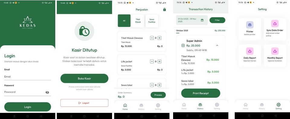 POS Ticket - Kedas Green Canyon